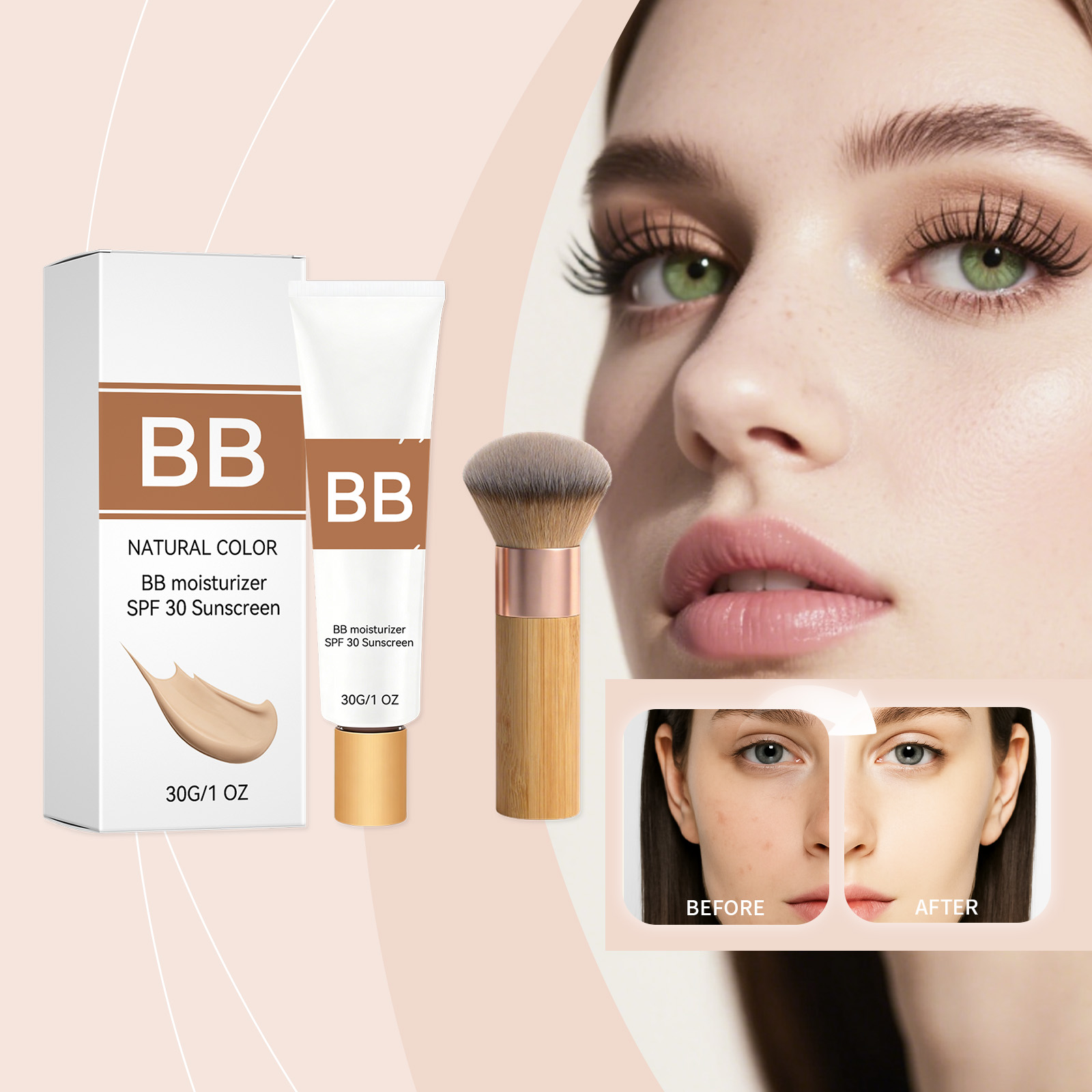 Face Moisturizer Spf - SPF 30 Renkli Nemlendirici BB Krem,