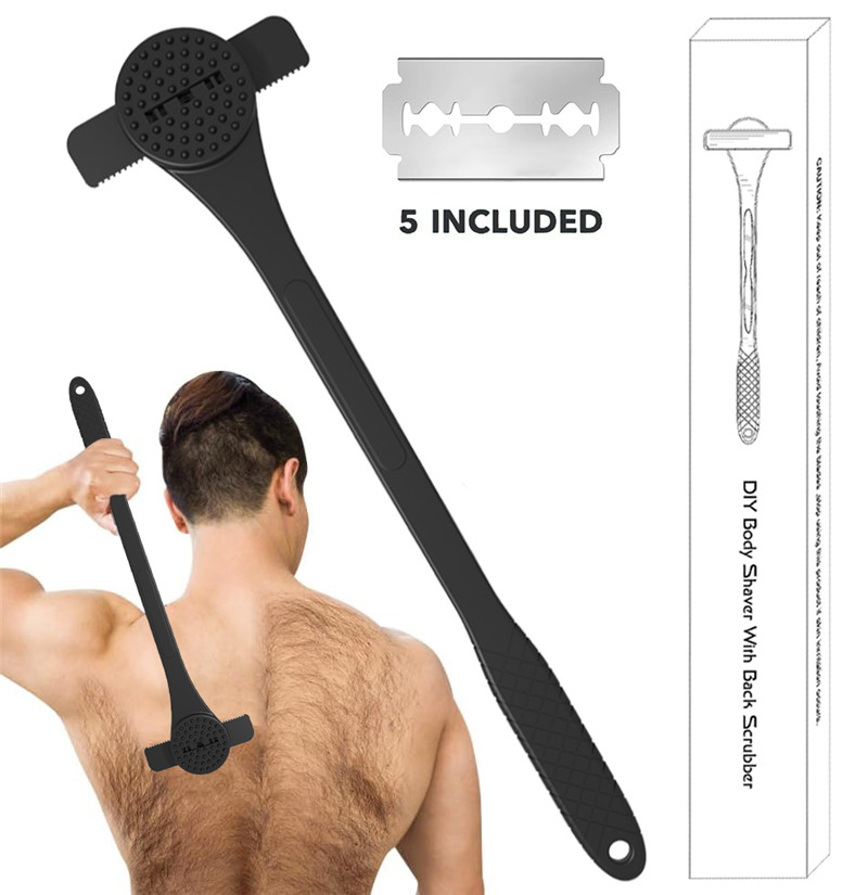 Men'S Grooming Hair Removal - Esnek Uzun Saplı Sırt Tıraş Makinesi,