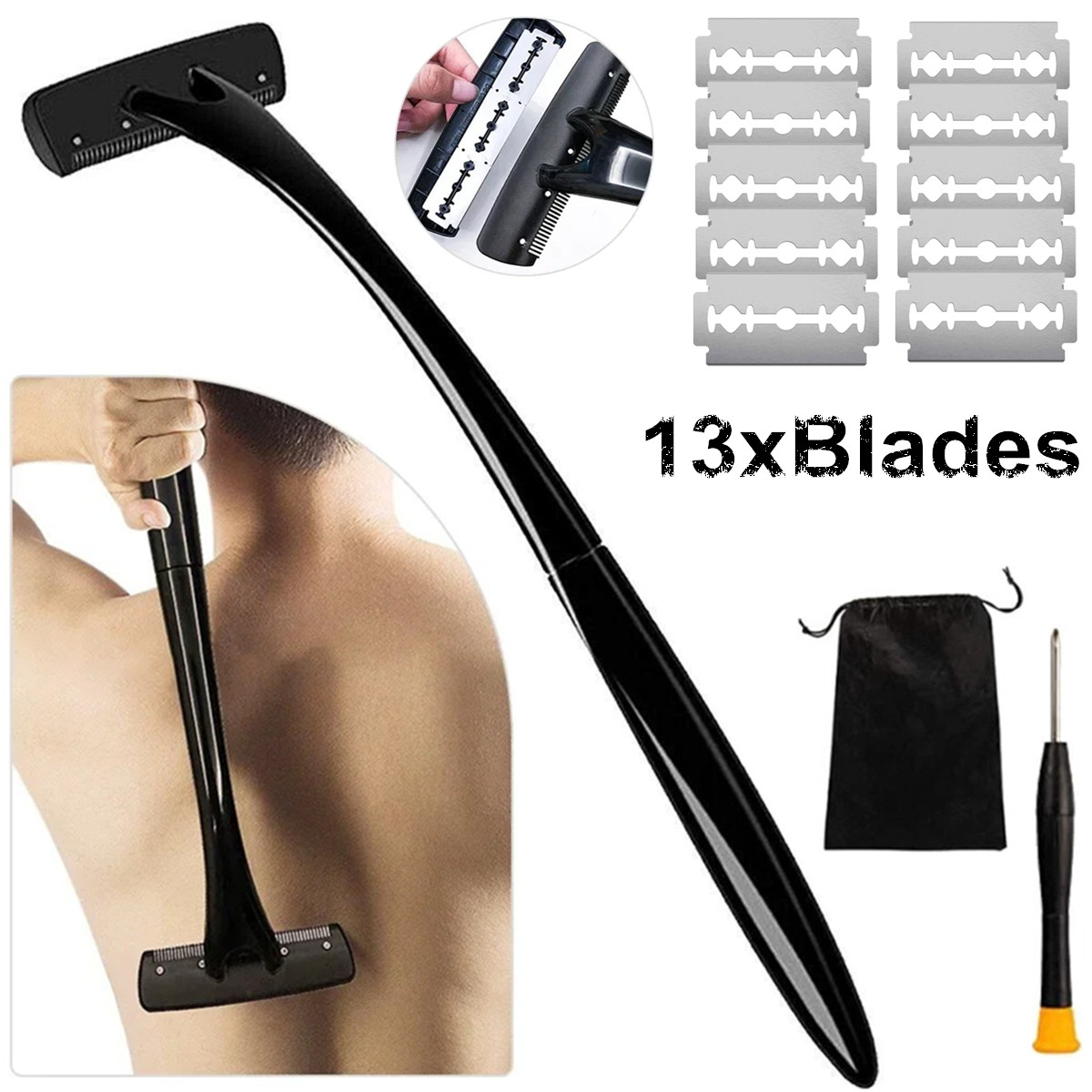 Men'S Grooming Hair Removal - Erkekler için Uzun Saplı Sırt Tıraş